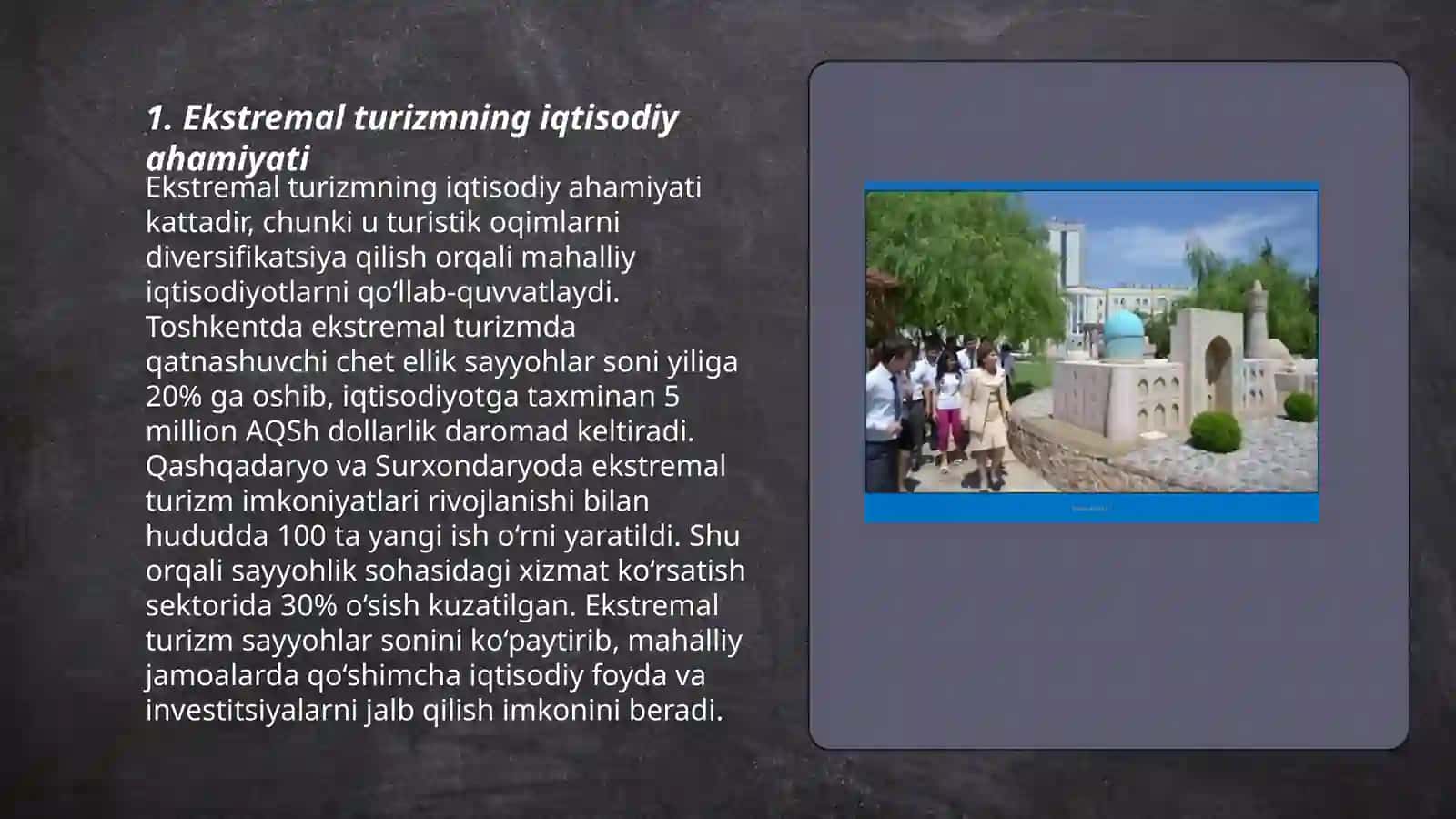 Ekstremal turizmni rivojlantirish 3