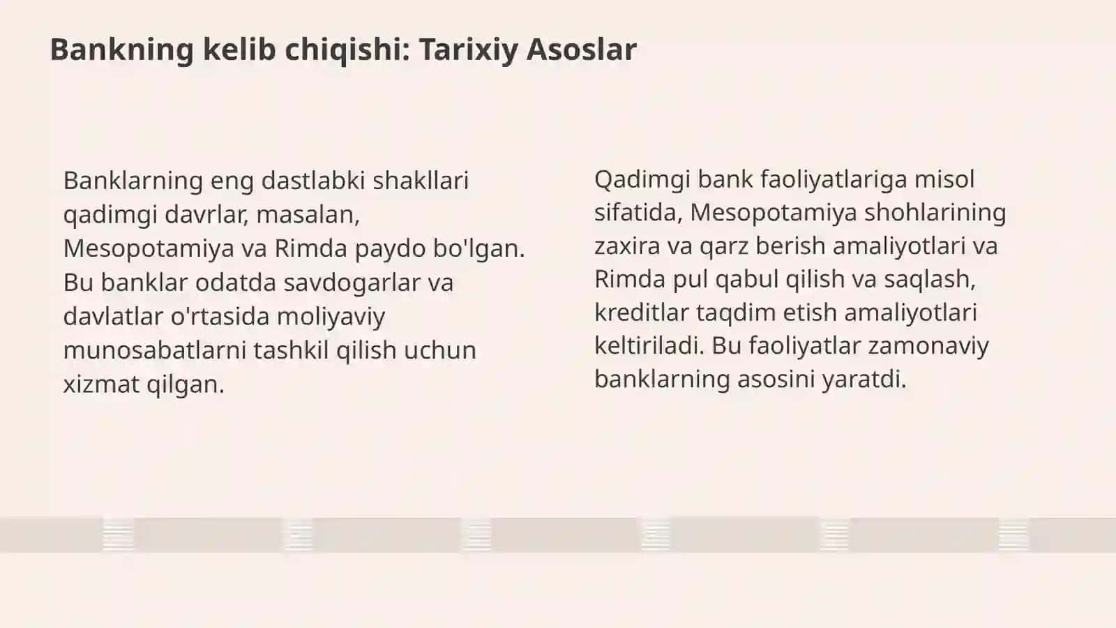 Bankning kelib chiqishi va rivojlanish tarixi 3
