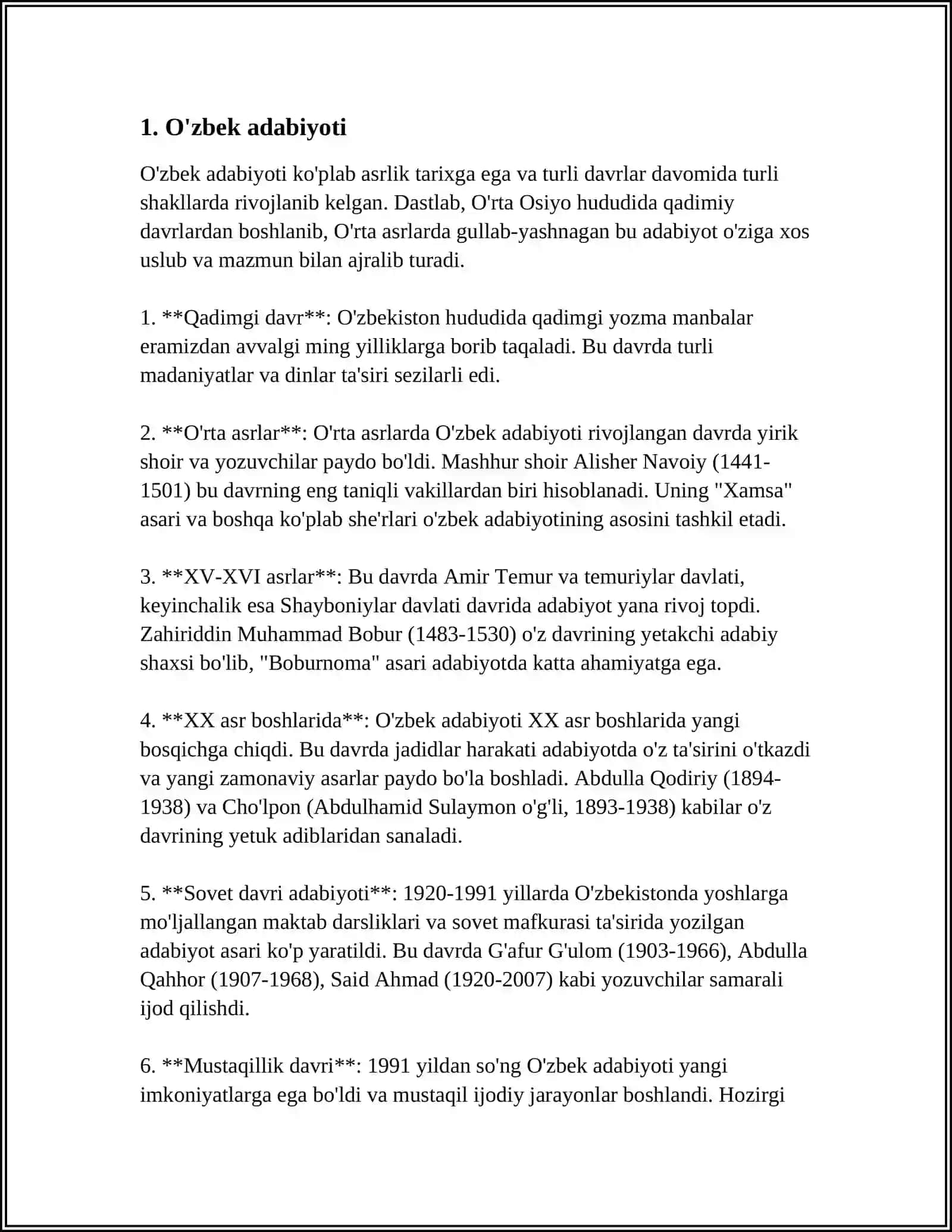 O'zbek adabiyoti 3