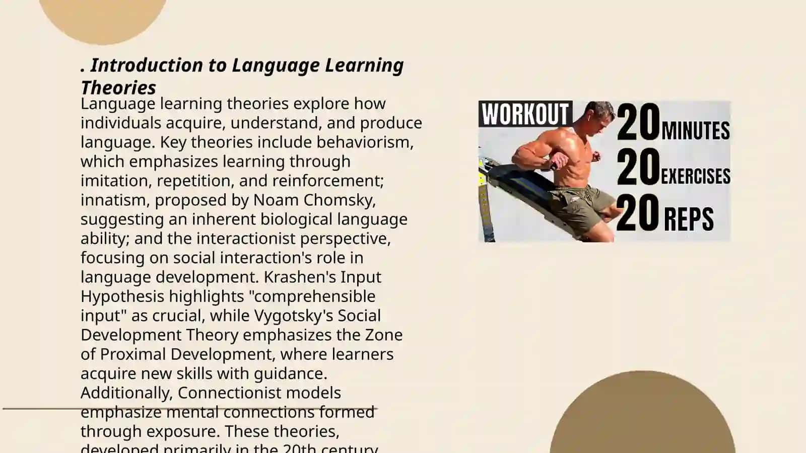 Introduction to Language Learning Theories 3