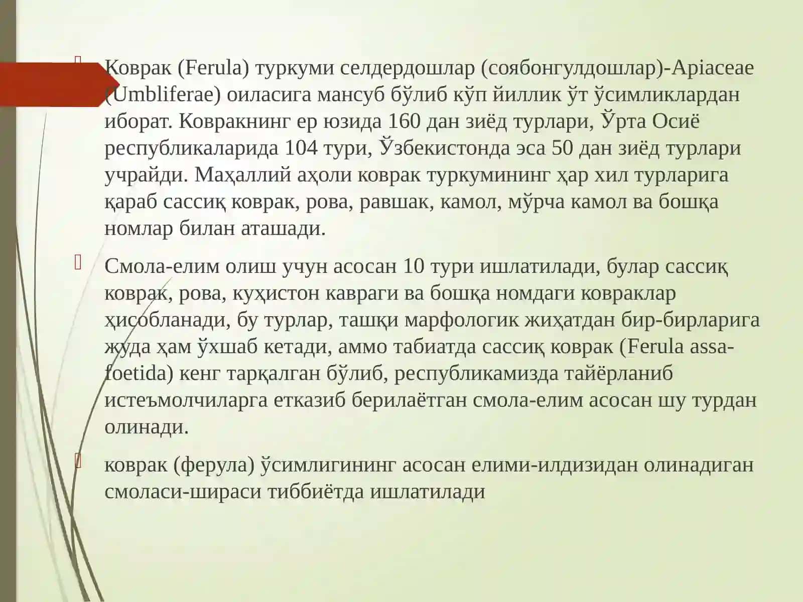 Коврак сути, ўрик елими, соя крахмалини олиш технологияси 3