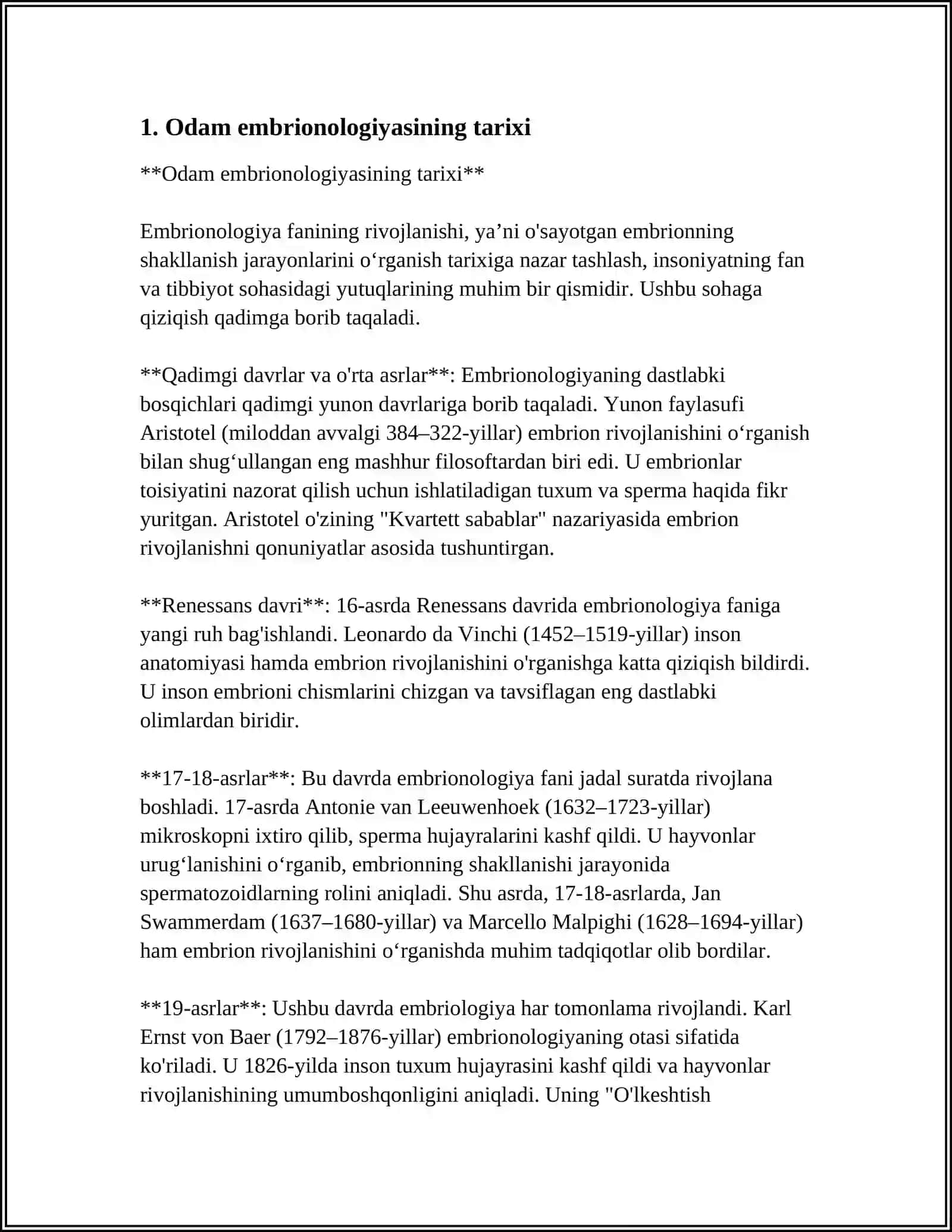 ODAM EMBRIOLOGIYASI ASOSLARI 3