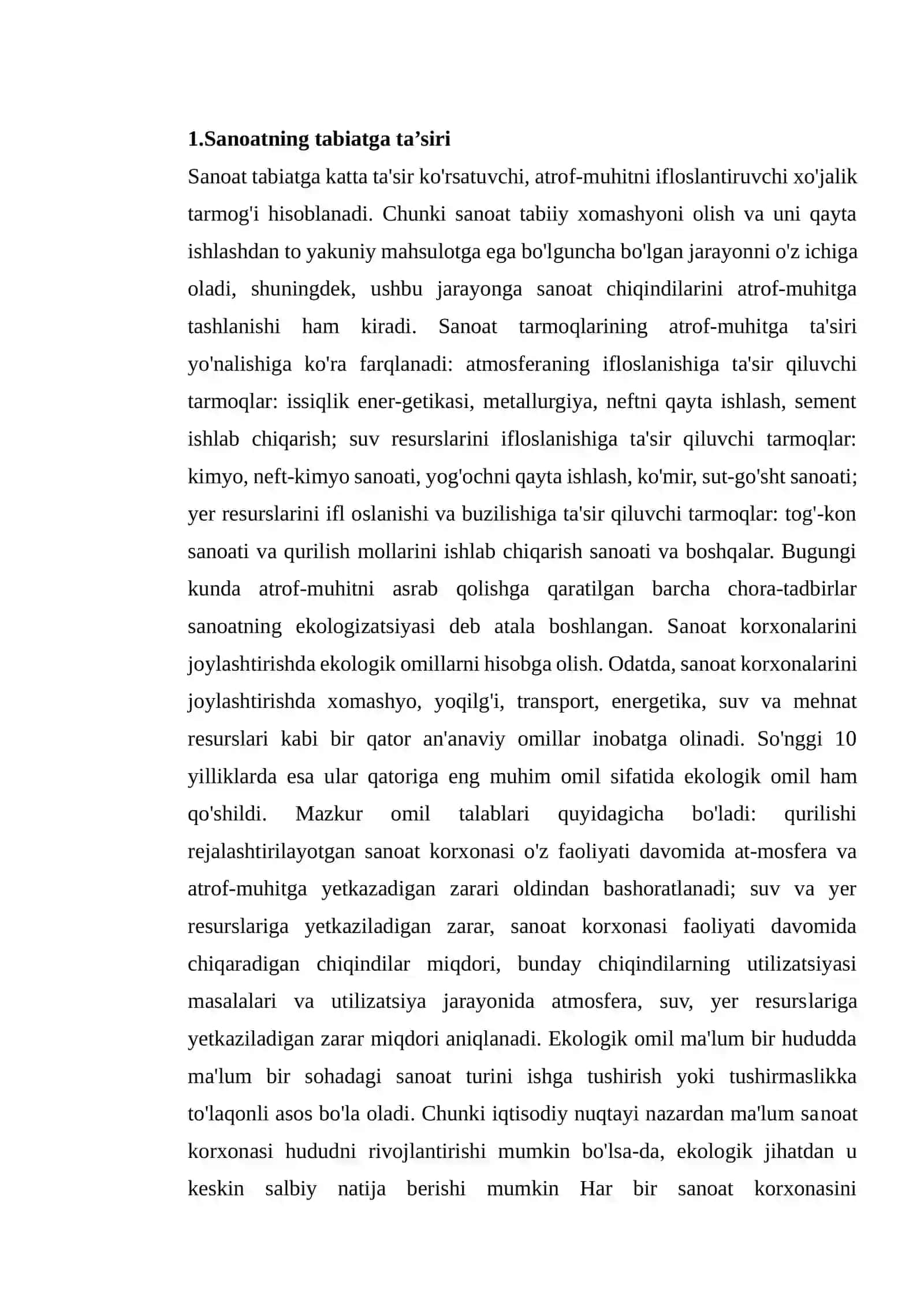 Sanoatning ekologiyaga ta’siri 3