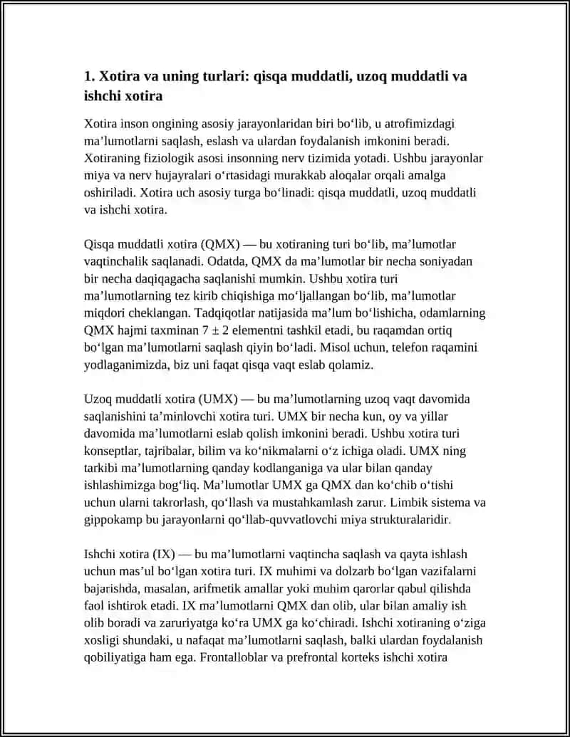 XOTIRA XOTIRANING NERV FIZIOLOGIK ASOSLARI 3