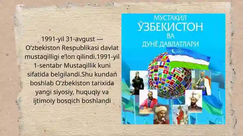 Mustaqil Oʻzbekiston tarixiga oid yozma manbalar 3