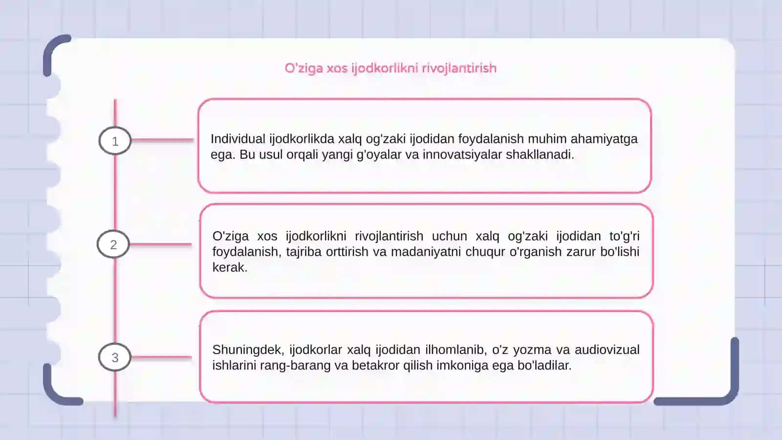 Xalq og'zaki ijodidan foydalanish mahorati 3