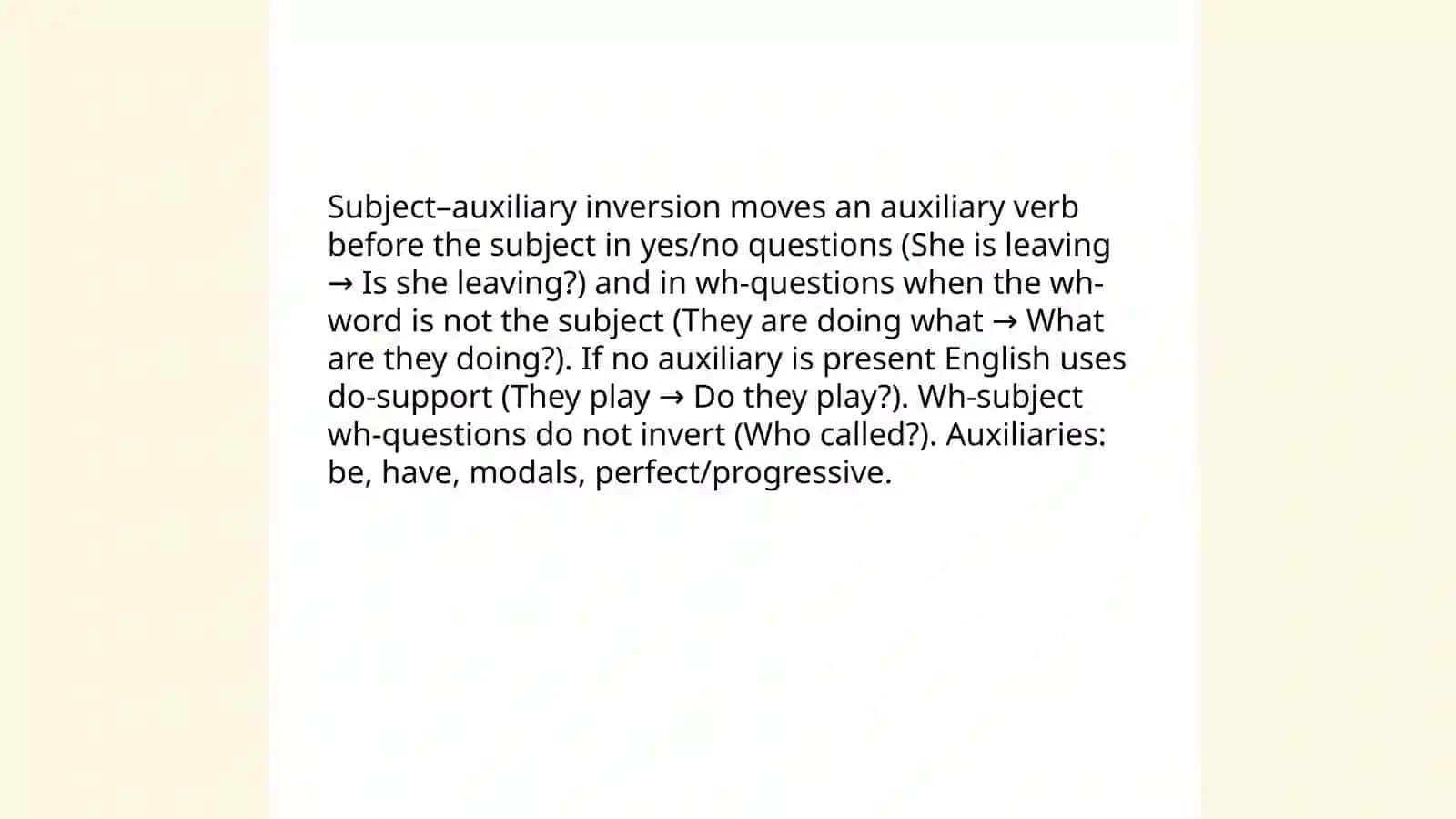 Inversion in linguistics 3