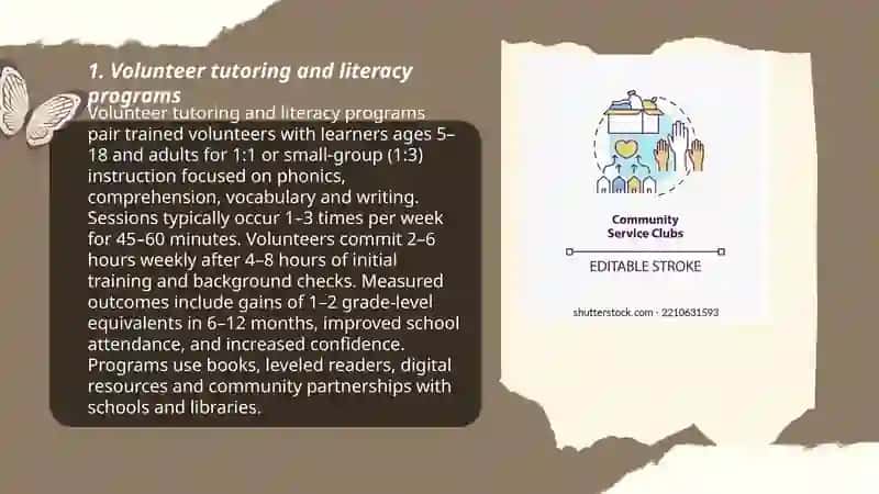 Volunteer tutoring and literacy programs 3