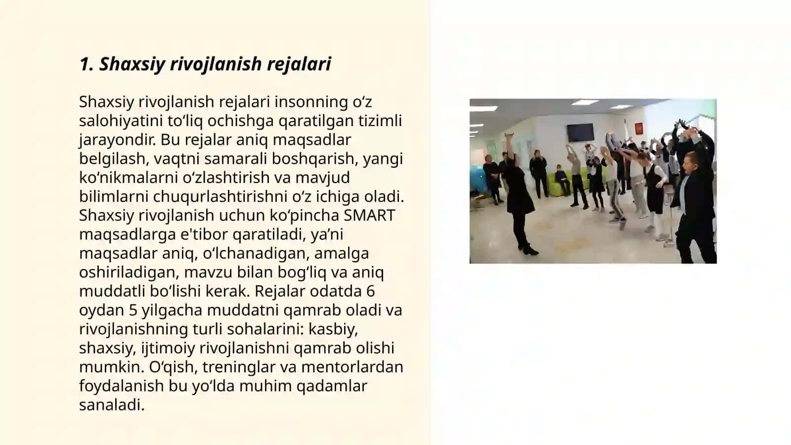 Shaxsiy rivojlanish rejalari 3