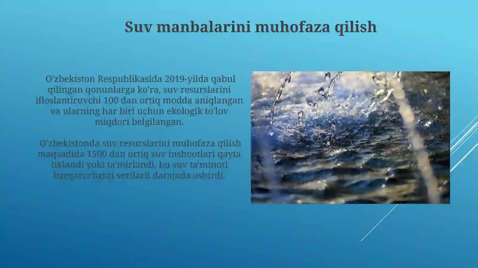 Suv va uning sifati, manbalarini oʻrganish 3