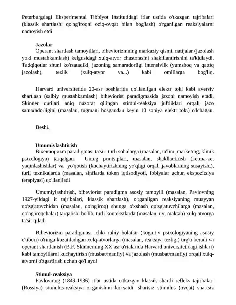 Bixevioristik paradigma 3