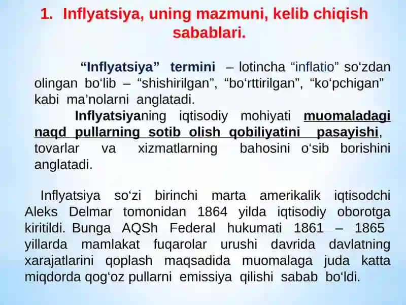 Inflyatsiya va uning turatlari 3