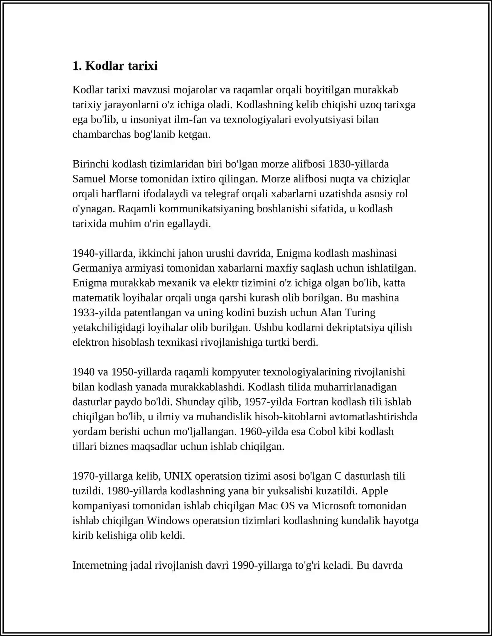 KODLAR HAQIDA 3