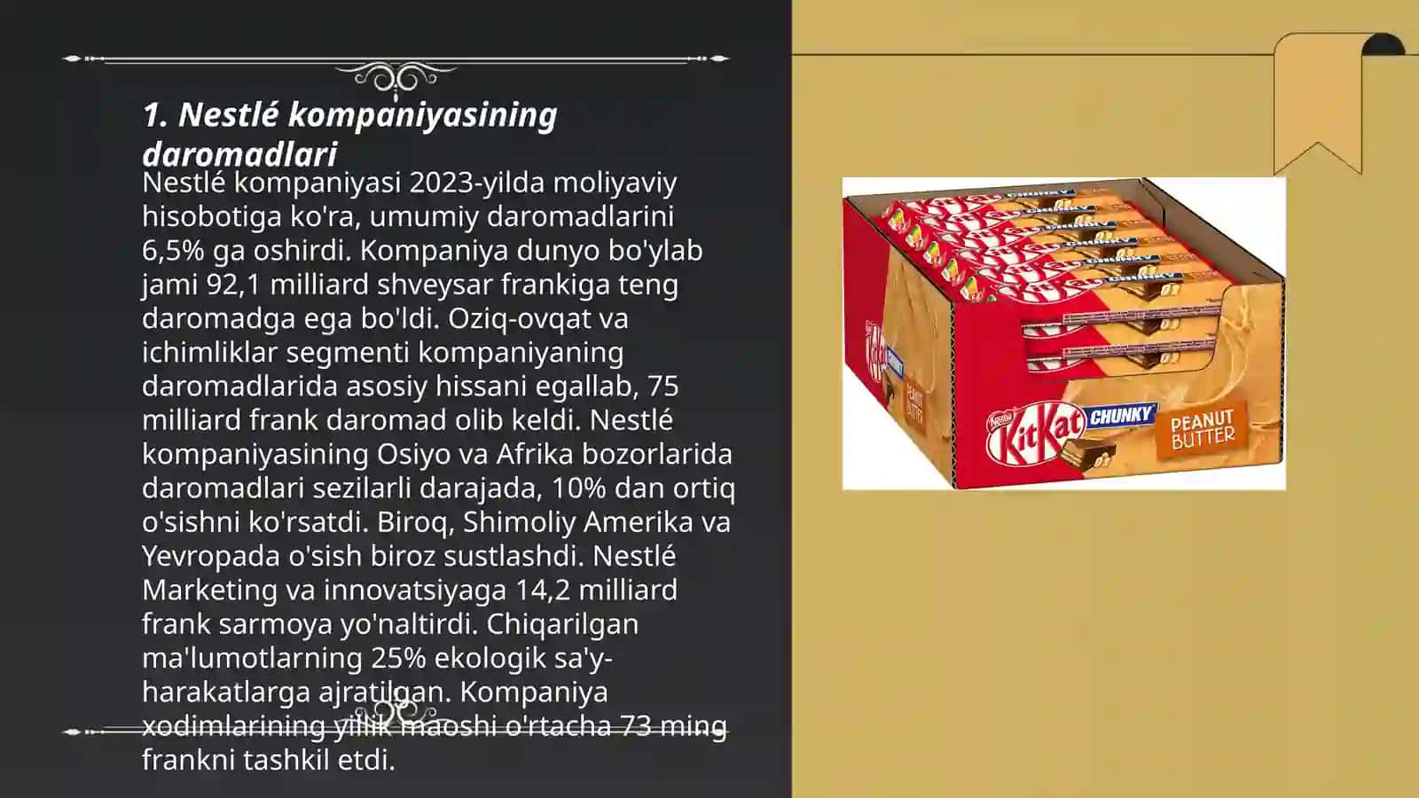 Nestle kompaniyasining moliyaviy balansi 3