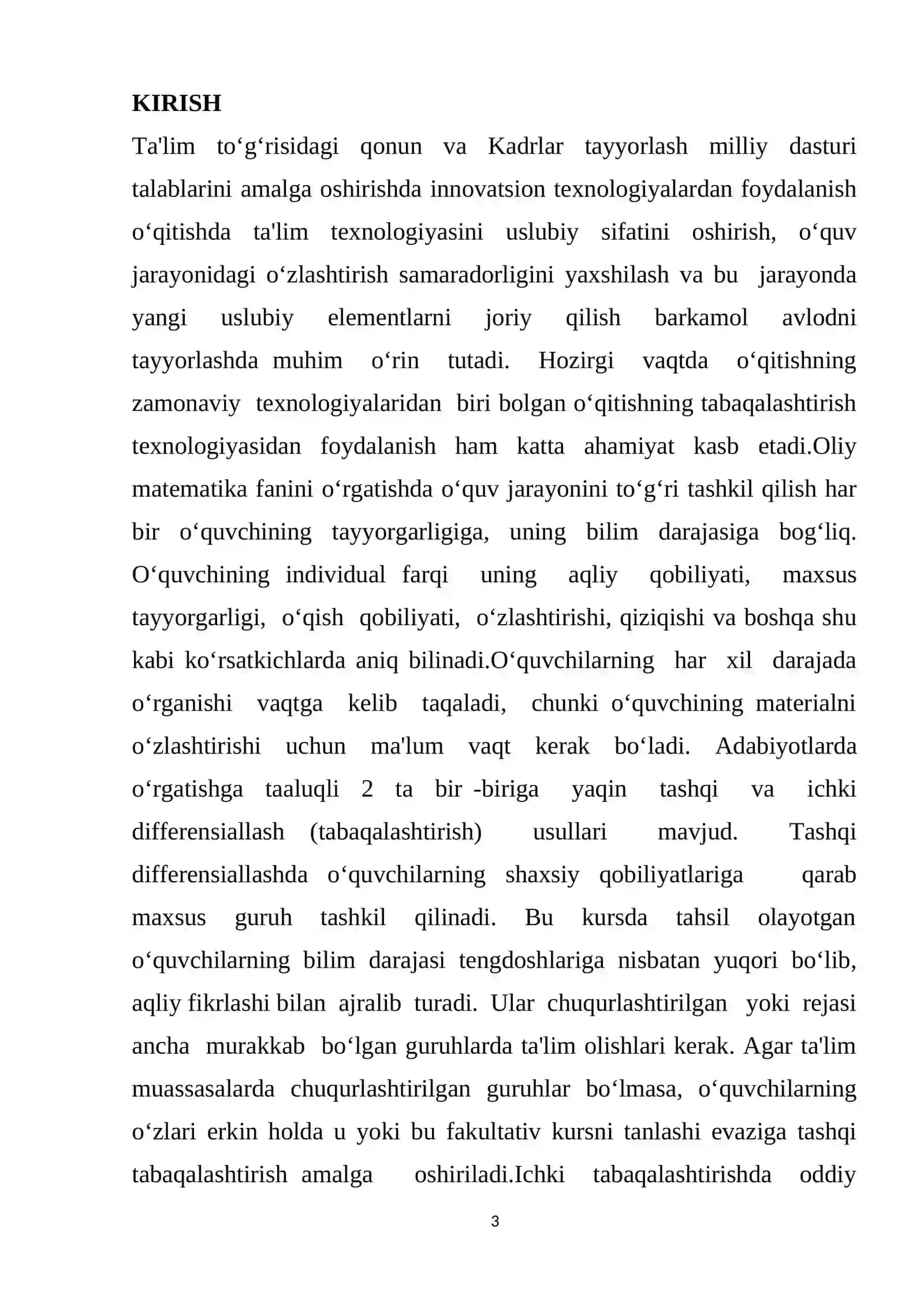 Matematikani o‘qitish metodikasi 3