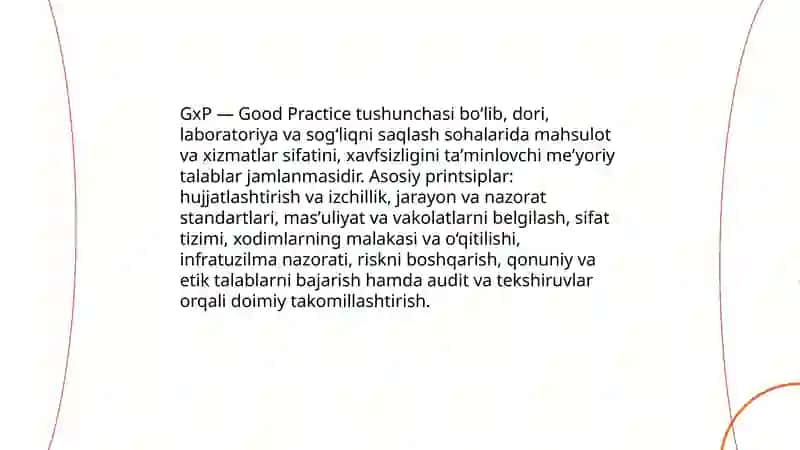 GxP tushunchasi 3