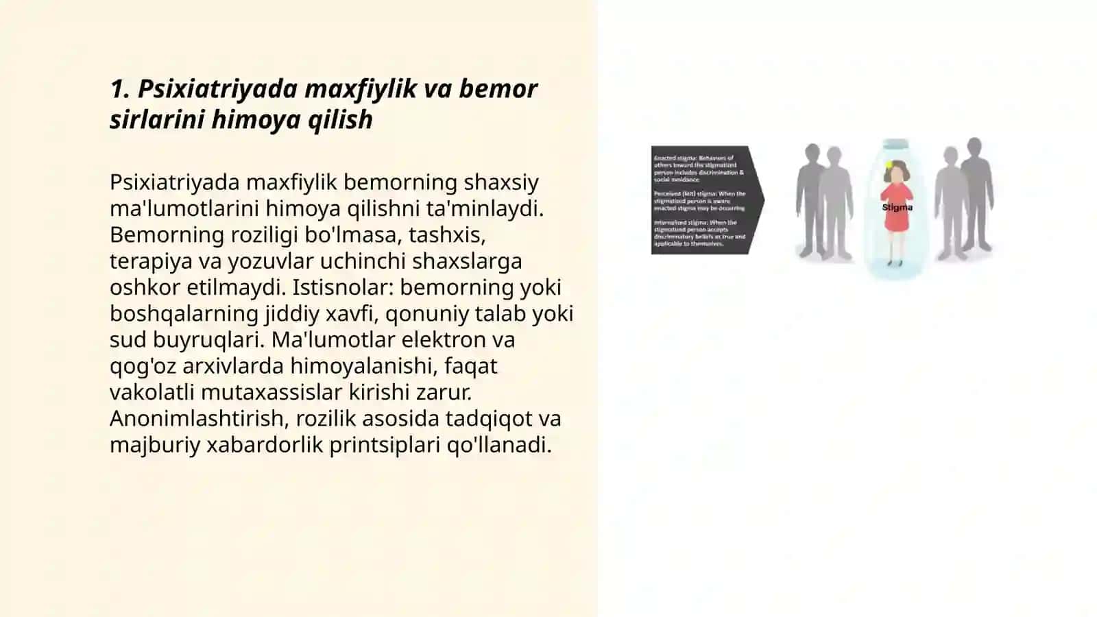 Psixiatriyada etika. Stigma 3