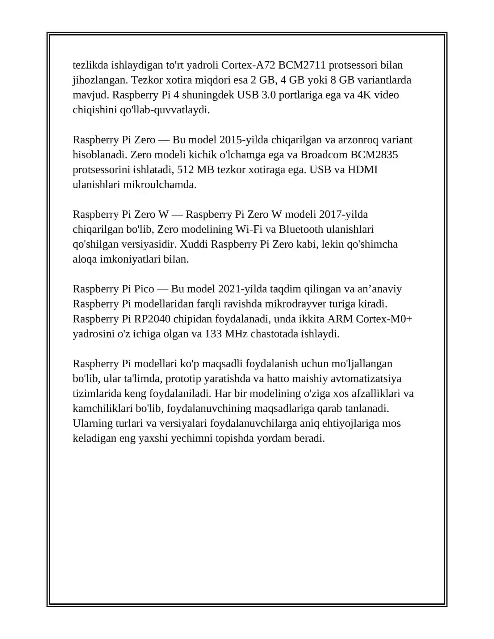 RASPERRY PI MIKROKAMYUTERLARI 3