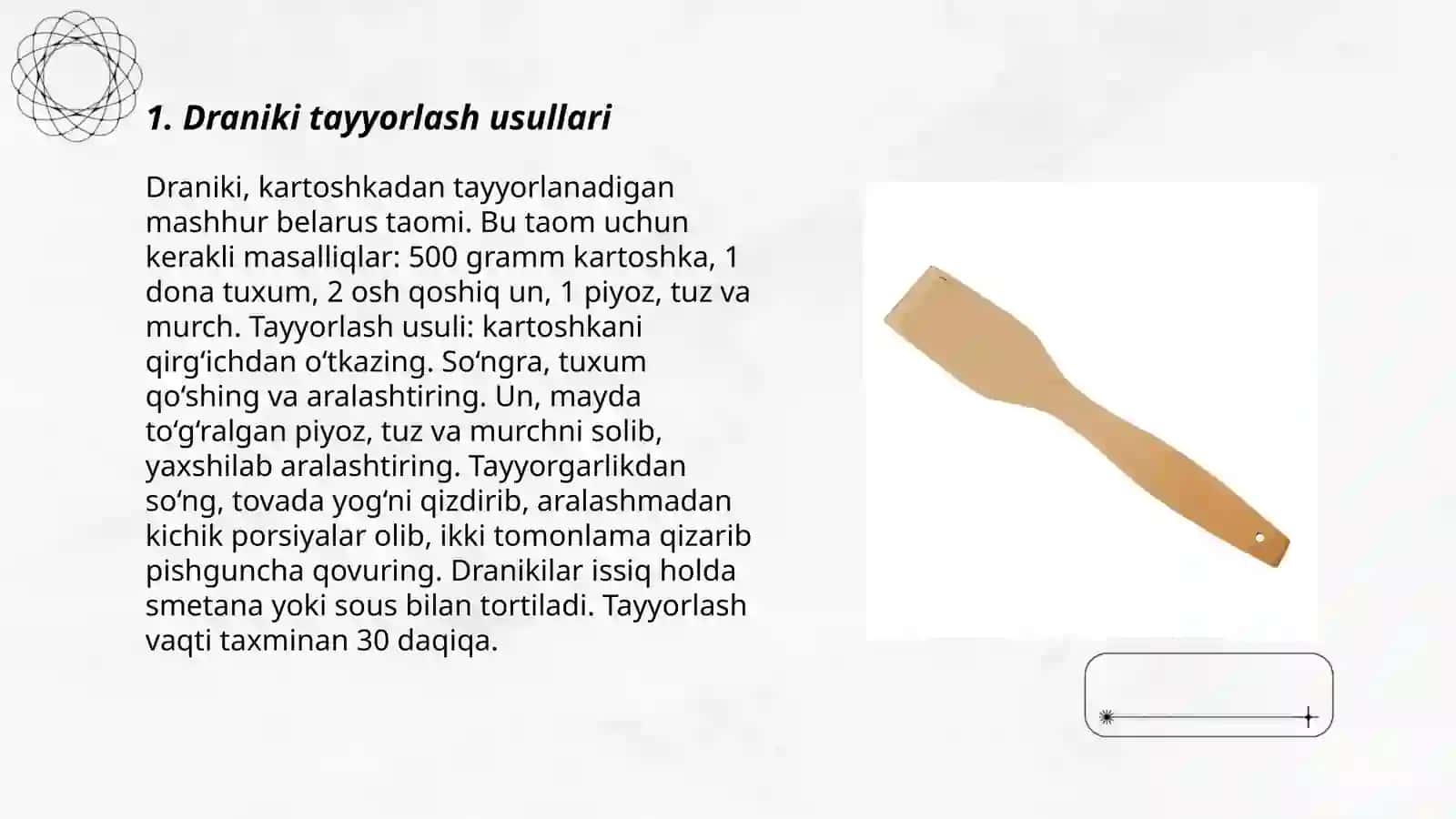 Draniki tayyorlash usullari 3