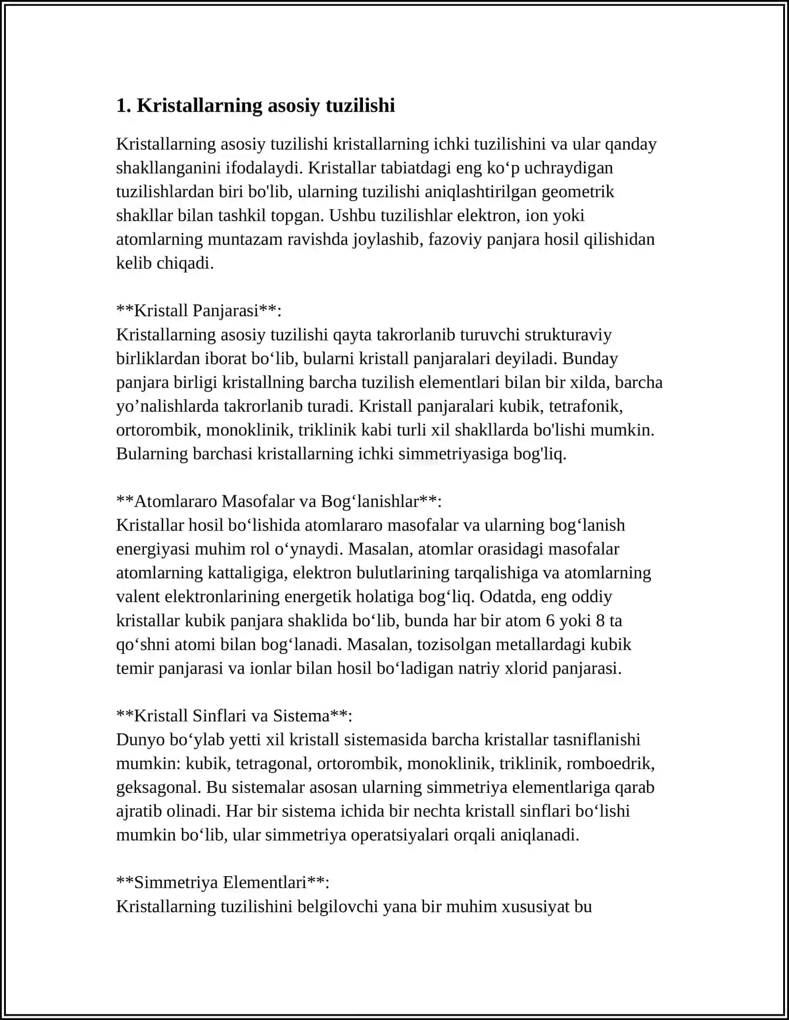 MODDALARNING KRISTALL TUZILISHI 3