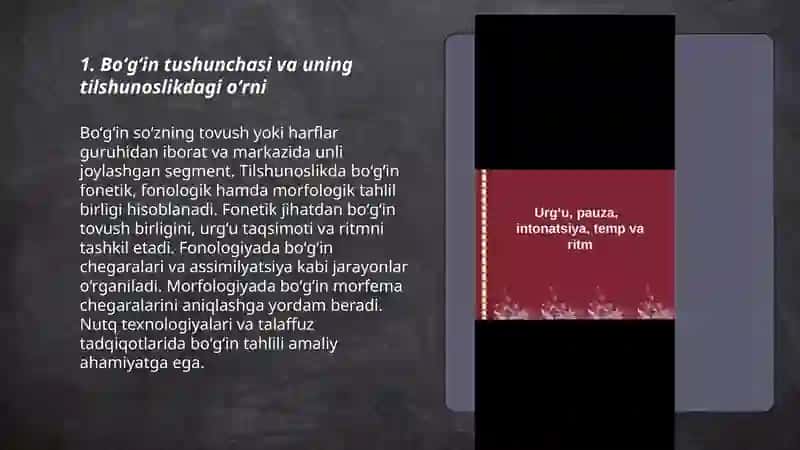 Boʻgʻin tovush va urgʻu 3