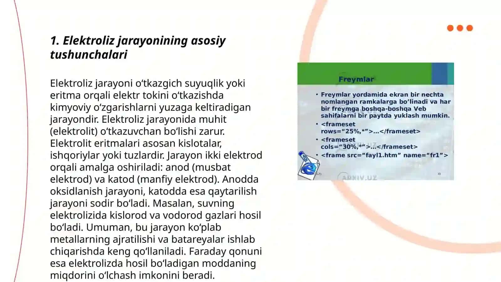 Elektroliz jarayoni va karoziyani oldini olish 3
