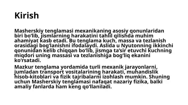 Masherskiy tenglamasi 3