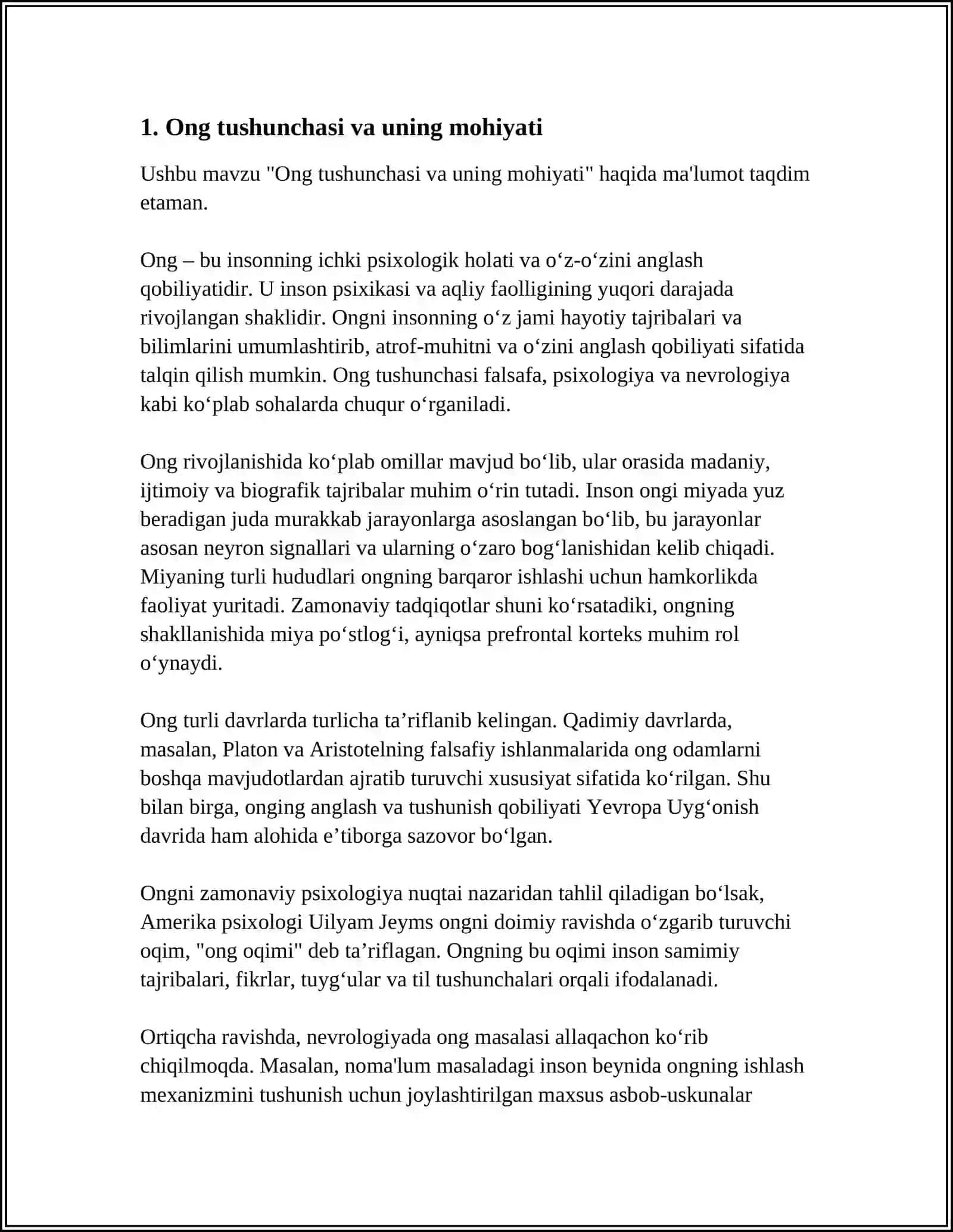 Ong Haqida Tushuncha va Uning Xossalari 3