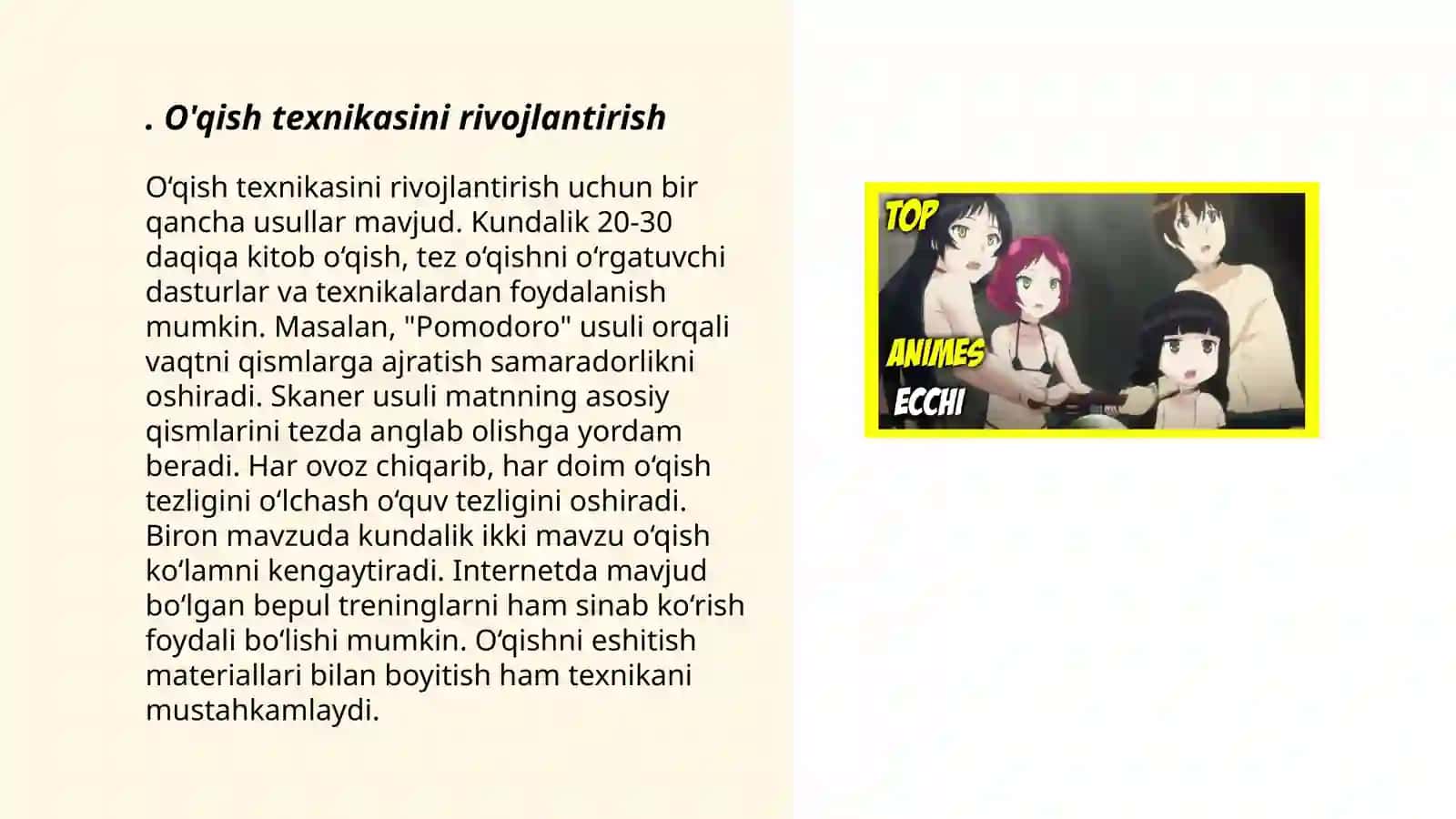 O‘qish texnikasi 3