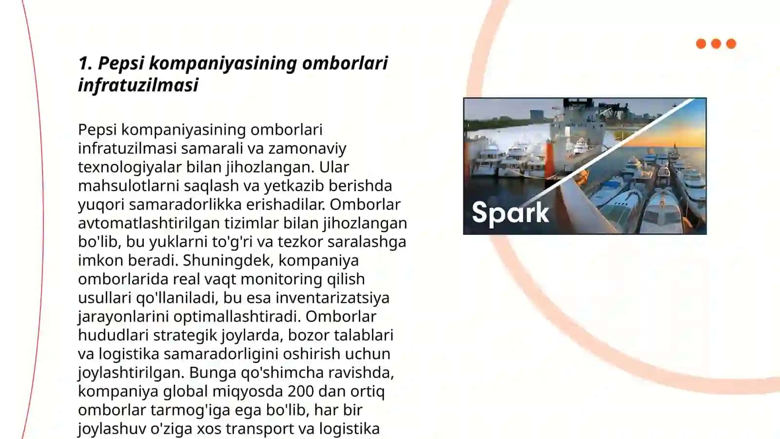 Pepsi kompaniyasining omborlari infratuzilmasi 3