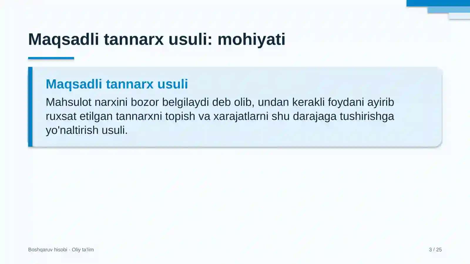 santexnika montaj ishlarida maqsadli tannarx usulini qo'llash 4151 3
