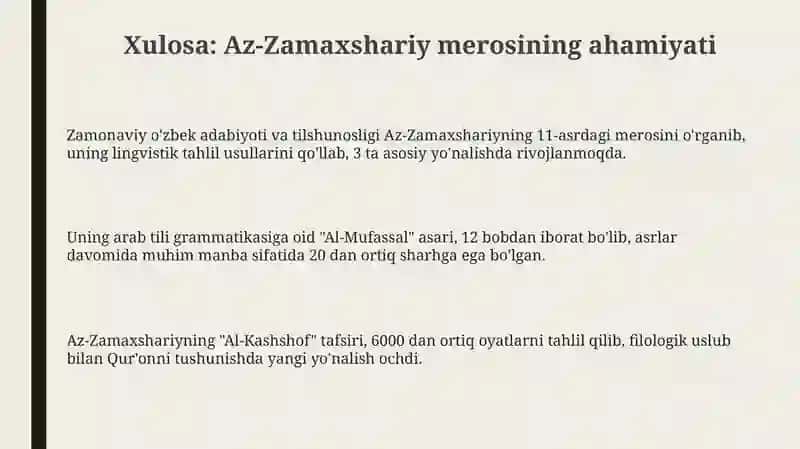 Az-Zamaxshariyning hayoti va asosiy asarlari 3