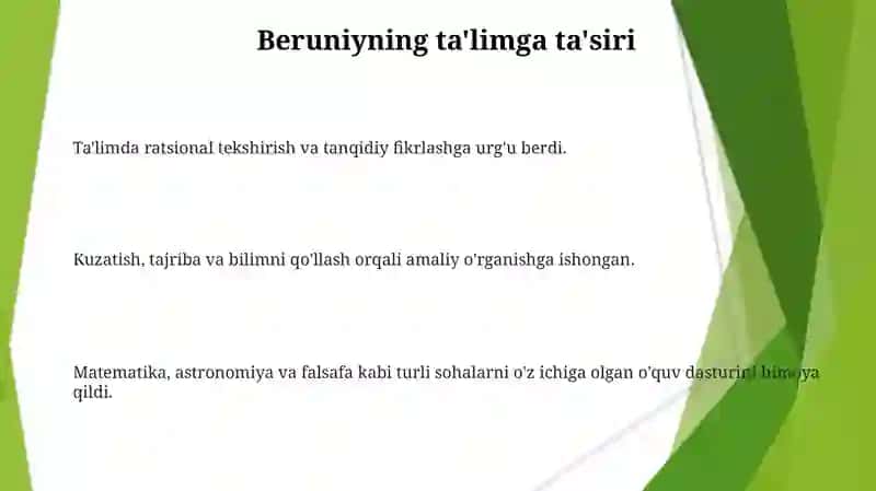 Aburayhon Beruniy ta'lim tarbiyaviy qarashlari 3