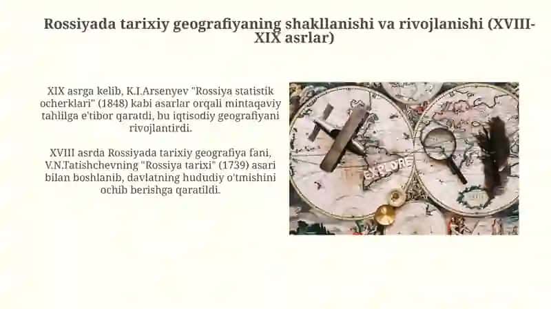 Rossiyada tarixiy geografiyaning rivojlanishi 3