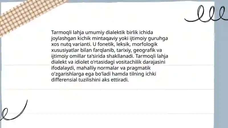 Tarmoqli lahjalar 3