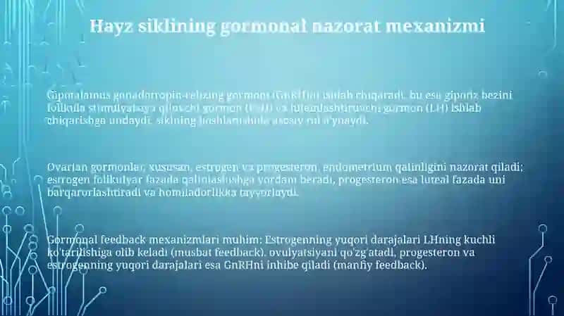 Jinsiy siklning gormonal boshqaruv mexanizmi 3