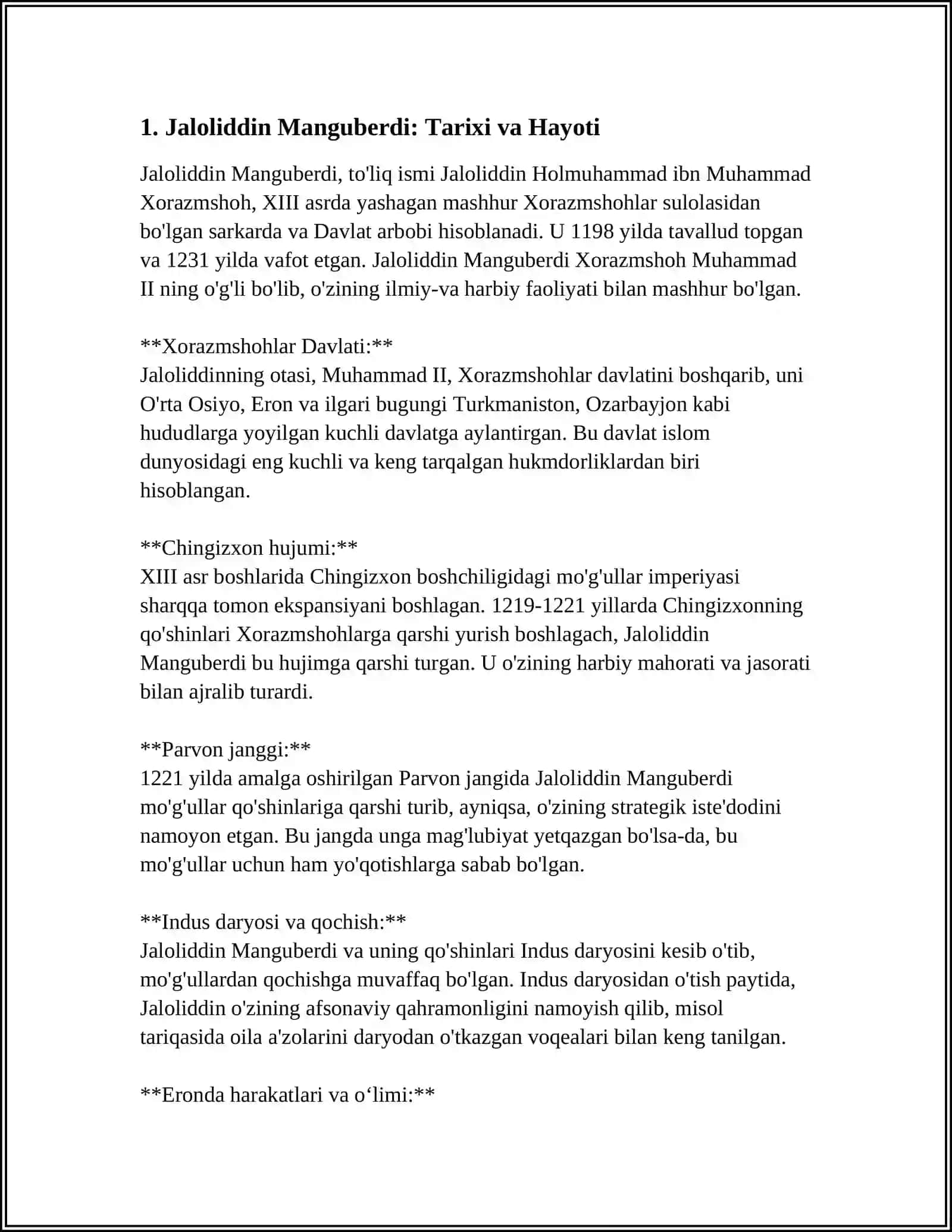 JALOLIDDIN MANGUBERDI VATAN HIMOYACHISI 3