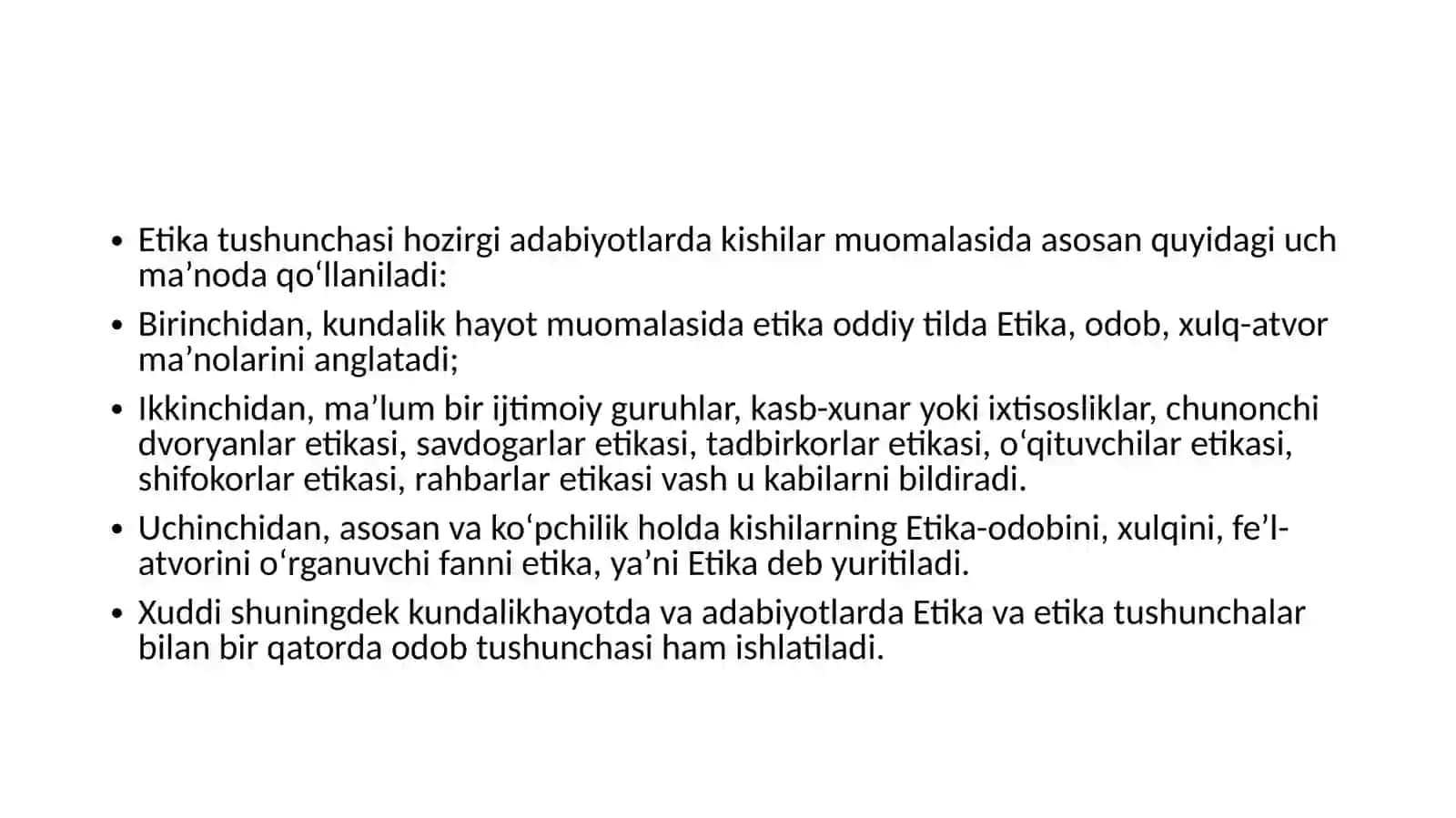 Axloq va qadriyatlar falsafasi (Etika) 3