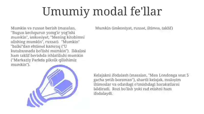 Umumiy modal fe'llar 3