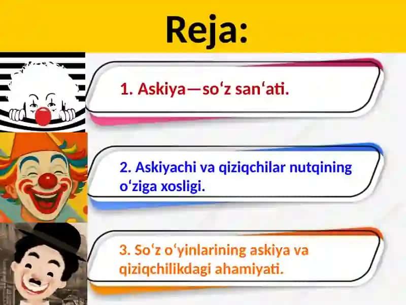 Askiya va qiziqchilik sanʼati boʻyicha taqdimot 3