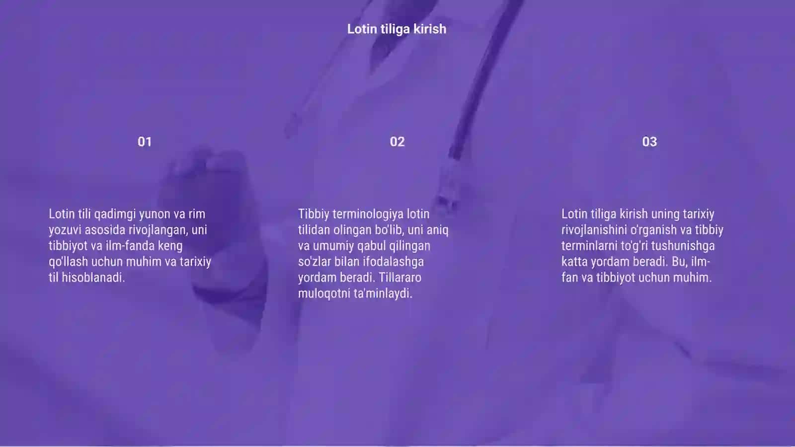 Lotin tili va tibbiy terminologiyaga kirish 3