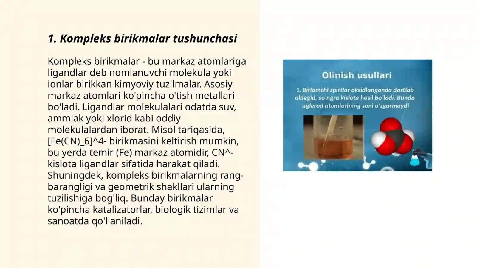 Kompleks birikmalar tushunchasi 3