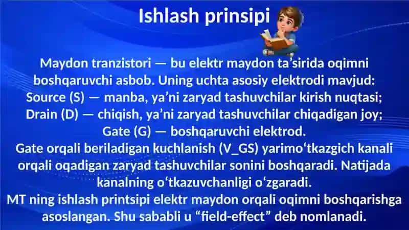 Maydon tranziostorlarining ishlash prinsi va rivojlanish tarixi 3