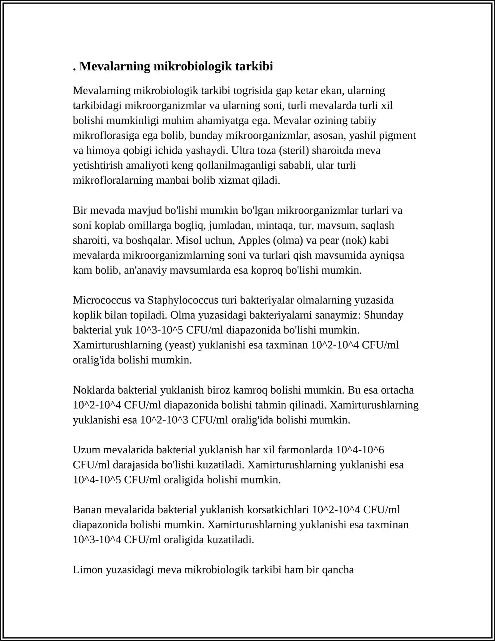 MEVA VA REZAVOR MEVALAR MIKOBIOLOGIYASI 3