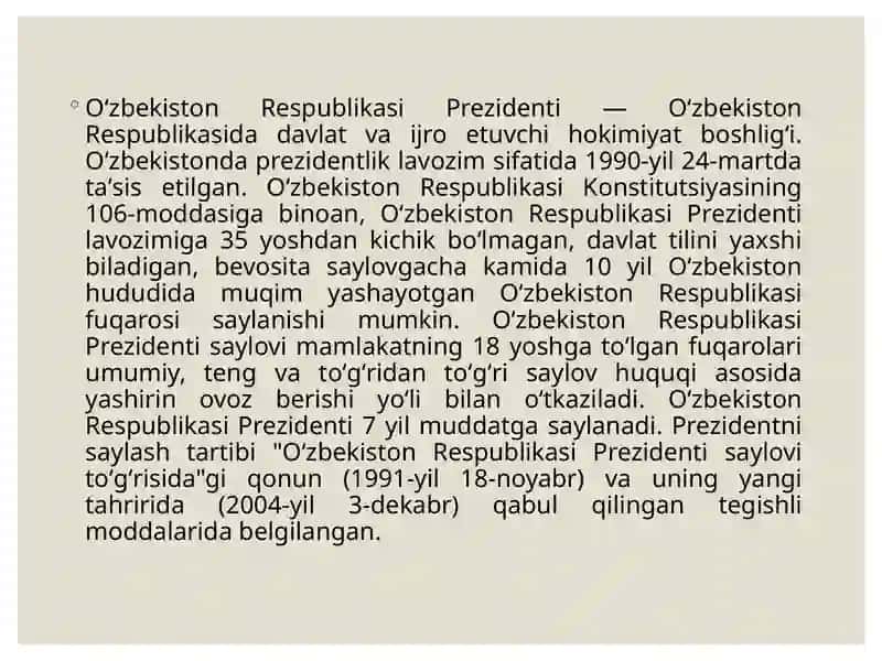 O‘zbekiston Respublikasi prezidentining vakolatlari 3