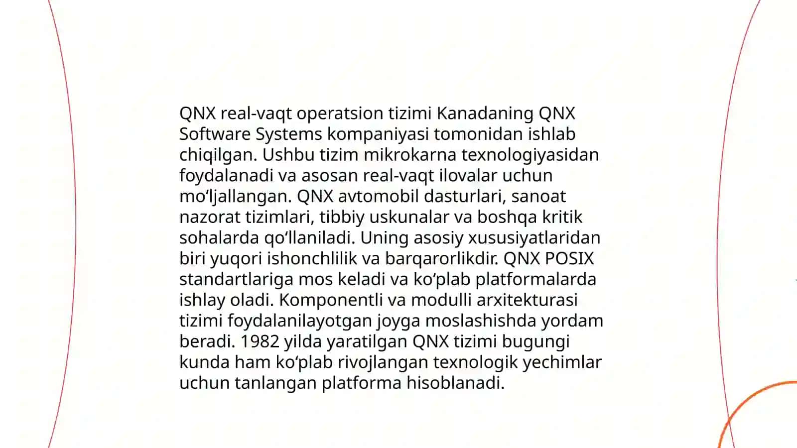 QNX real-vaqt operatsion tizimi 3
