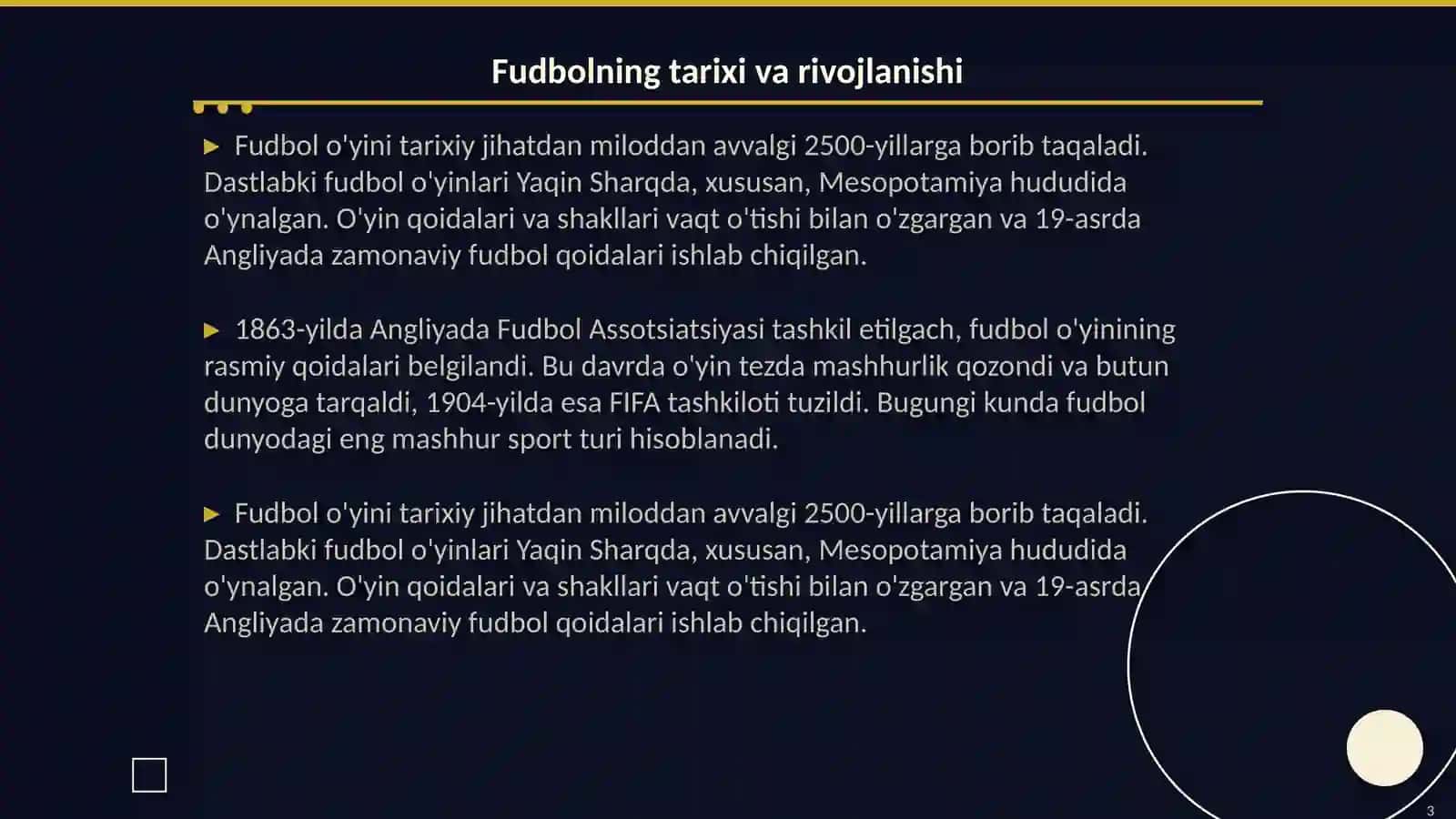 Fudbolning tarixi va rivojlanishi 3