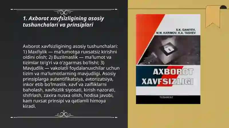 Axborot xavfsizligi fanidan òrganganlarim 3