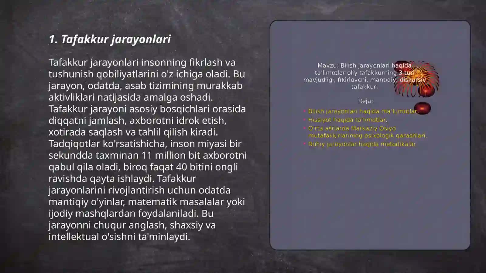 Tafakkur va nutqning psixologik tasnifi 3