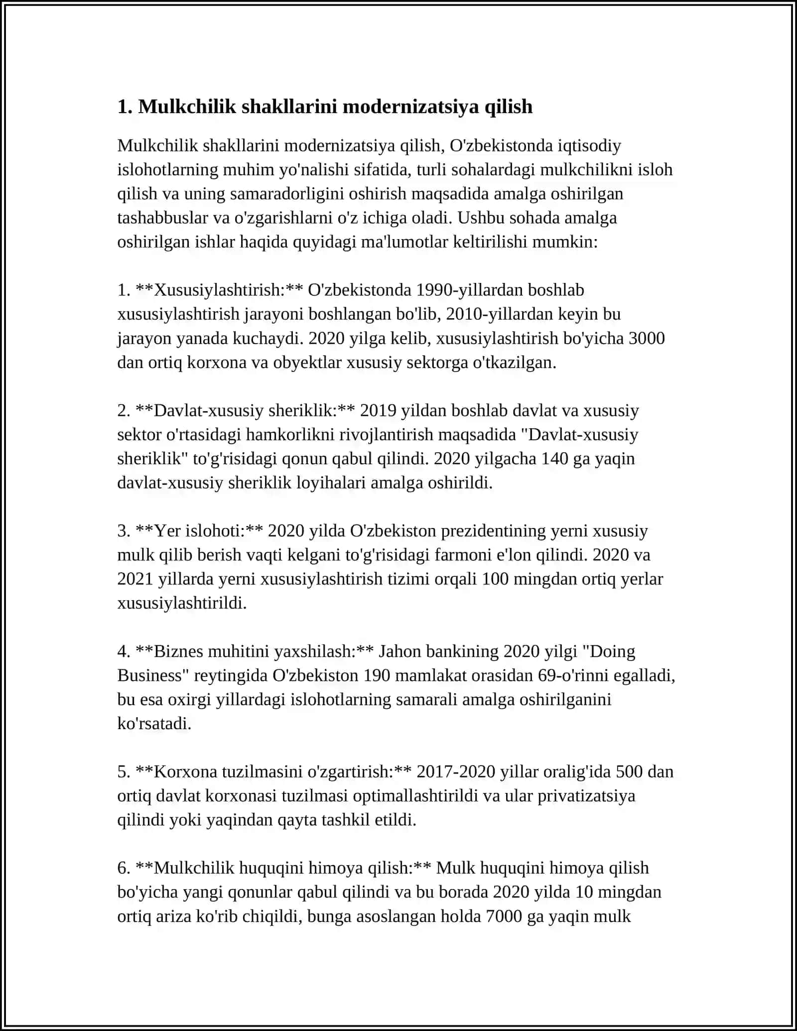 MULKCHILIK SHAKLLARI O'ZGARISHINING YO'LLARI VA USULLARI 3